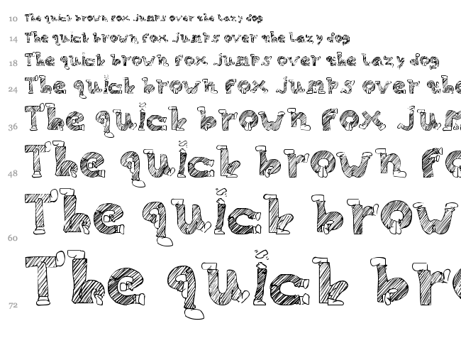 Skinny Jeans Doodles font waterfall